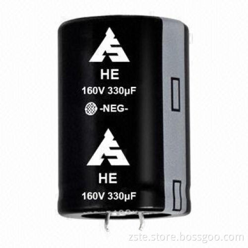 New Product Snap-in Aluminum Electrolytic Capacitor with High Ripple, 160V, 330uf, 3000h